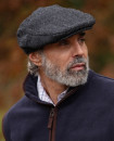 Made in UK Timeless classic Harris Tweed Oakmoor Flat Cap Color Gun Metal